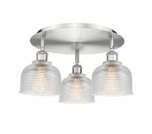 Innovations Lighting 516-3C-SN-G412 - Dayton - 3 Light - 17 inch - Satin Nickel - Semi-Flush Mount
