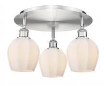Innovations Lighting 516-3C-SN-G461-6 - Norfolk - 3 Light - 18 inch - Satin Nickel - Semi-Flush Mount