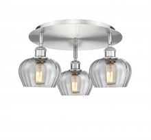 Innovations Lighting 516-3C-SN-G92 - Fenton - 3 Light - 18 inch - Satin Nickel - Semi-Flush Mount