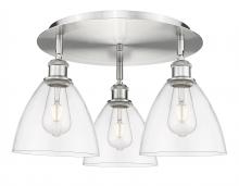 Innovations Lighting 516-3C-SN-GBD-752 - Bristol - 3 Light - 19 inch - Satin Nickel - Semi-Flush Mount