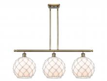 Innovations Lighting 516-3I-AB-G121-10RW - Farmhouse Rope - 3 Light - 37 inch - Antique Brass - Stem Hung - Island Light