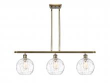 Innovations Lighting 516-3I-AB-G1215-8 - Athens Water Glass - 3 Light - 36 inch - Antique Brass - Stem hung - Island Light