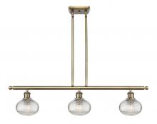 Innovations Lighting 516-3I-AB-G555-6CL - Ithaca - 3 Light - 36 inch - Antique Brass - Stem hung - Island Light