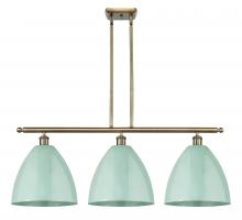 Innovations Lighting 516-3I-AB-MBD-12-SF - Plymouth - 3 Light - 39 inch - Antique Brass - Stem hung - Island Light