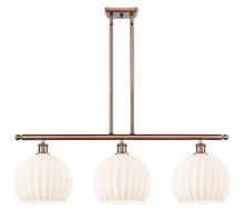 Innovations Lighting 516-3I-AC-G1217-10WV - White Venetian - 3 Light - 37 inch - Antique Copper - Stem Hung - Island Light