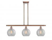 Innovations Lighting 516-3I-AC-G125 - Athens - 3 Light - 36 inch - Antique Copper - Stem hung - Island Light