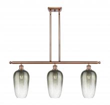 Innovations Lighting 516-3I-AC-G484-7SL - Brookhaven Flute - 3 Light - 36 inch - Antique Copper - Stem Hung - Island Light