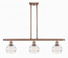 Innovations Lighting 516-3I-AC-G556-6CL - Rochester - 3 Light - 36 inch - Antique Copper - Stem hung - Island Light