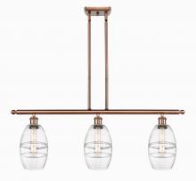 Innovations Lighting 516-3I-AC-G557-6CL - Vaz - 3 Light - 36 inch - Antique Copper - Stem hung - Island Light