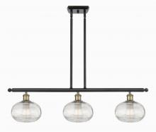 Innovations Lighting 516-3I-BAB-G555-8CL - Ithaca - 3 Light - 36 inch - Black Antique Brass - Stem hung - Island Light