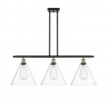 Innovations Lighting 516-3I-BAB-GBC-122 - Berkshire - 3 Light - 39 inch - Black Antique Brass - Stem hung - Island Light