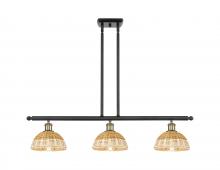 Innovations Lighting 516-3I-BAB-NBD2-75-NAT - Bristol Natural II - 3 Light - 36 inch - Black Antique Brass - Stem Hung - Island Light