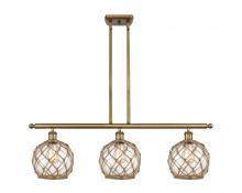 Innovations Lighting 516-3I-BB-G122-8RB - Farmhouse Rope - 3 Light - 36 inch - Brushed Brass - Stem hung - Island Light