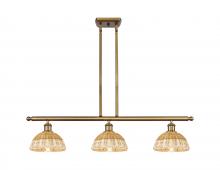 Innovations Lighting 516-3I-BB-NBD2-75-NAT - Bristol Natural II - 3 Light - 36 inch - Brushed Brass - Stem Hung - Island Light