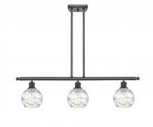 Innovations Lighting 516-3I-BK-G1213-6 - Athens Deco Swirl - 3 Light - 36 inch - Matte Black - Stem hung - Island Light