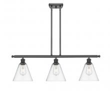 Innovations Lighting 516-3I-BK-GBC-82 - Berkshire - 3 Light - 36 inch - Matte Black - Stem hung - Island Light