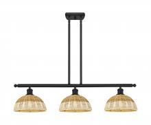 Innovations Lighting 516-3I-BK-NBD2-9-NAT - Bristol Natural II - 3 Light - 36 inch - Matte Black - Stem Hung - Island Light