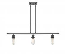 Innovations Lighting 516-3I-BK - Bare Bulb - 3 Light - 36 inch - Matte Black - Stem hung - Island Light