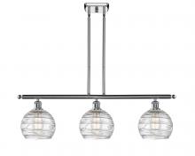 Innovations Lighting 516-3I-PC-G1213-8 - Athens Deco Swirl - 3 Light - 36 inch - Polished Chrome - Stem hung - Island Light