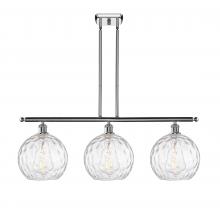 Innovations Lighting 516-3I-PC-G1215-10 - Athens Water Glass - 3 Light - 37 inch - Polished Chrome - Stem hung - Island Light
