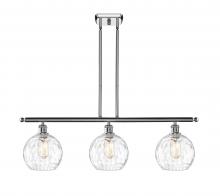 Innovations Lighting 516-3I-PC-G1215-8 - Athens Water Glass - 3 Light - 36 inch - Polished Chrome - Stem hung - Island Light