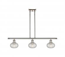 Innovations Lighting 516-3I-PN-G555-6CL - Ithaca - 3 Light - 36 inch - Polished Nickel - Stem hung - Island Light
