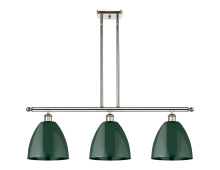 Innovations Lighting 516-3I-PN-MBD-9-GR - Plymouth - 3 Light - 36 inch - Polished Nickel - Stem hung - Island Light