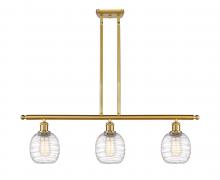 Innovations Lighting 516-3I-SG-G1013 - Belfast - 3 Light - 36 inch - Satin Gold - Stem hung - Island Light