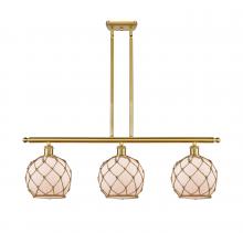 Innovations Lighting 516-3I-SG-G121-8RB - Farmhouse Rope - 3 Light - 36 inch - Satin Gold - Stem hung - Island Light