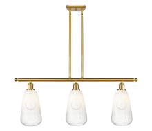 Innovations Lighting 516-3I-SG-G480-6OP - Brookhaven Almond - 3 Light - 36 inch - Satin Gold - Stem Hung - Island Light