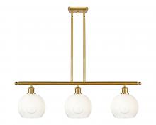 Innovations Lighting 516-3I-SG-G483-8OP - Brookhaven Globe - 3 Light - 36 inch - Satin Gold - Stem Hung - Island Light