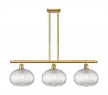 Innovations Lighting 516-3I-SG-G555-10CL - Ithaca - 3 Light - 37 inch - Satin Gold - Stem hung - Island Light