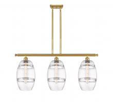 Innovations Lighting 516-3I-SG-G557-8CL - Vaz - 3 Light - 36 inch - Satin Gold - Stem hung - Island Light