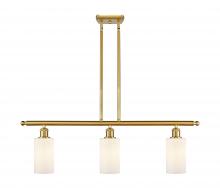 Innovations Lighting 516-3I-SG-G801 - Clymer - 3 Light - 36 inch - Satin Gold - Stem hung - Island Light