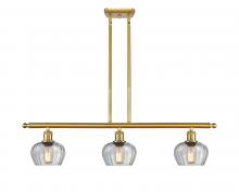 Innovations Lighting 516-3I-SG-G92 - Fenton - 3 Light - 36 inch - Satin Gold - Stem hung - Island Light