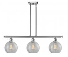 Innovations Lighting 516-3I-SN-G125 - Athens - 3 Light - 36 inch - Brushed Satin Nickel - Stem hung - Island Light
