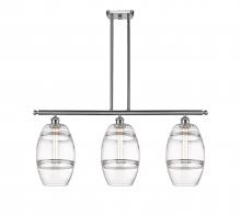 Innovations Lighting 516-3I-SN-G557-8CL - Vaz - 3 Light - 36 inch - Brushed Satin Nickel - Stem hung - Island Light