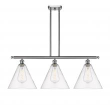 Innovations Lighting 516-3I-SN-GBC-122 - Berkshire - 3 Light - 39 inch - Brushed Satin Nickel - Stem hung - Island Light