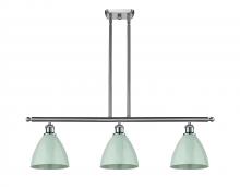 Innovations Lighting 516-3I-SN-MBD-75-SF - Plymouth - 3 Light - 36 inch - Brushed Satin Nickel - Stem hung - Island Light