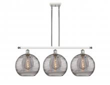 Innovations Lighting 516-3I-WPC-G1213-12SM - Athens Deco Swirl - 3 Light - 39 inch - White Polished Chrome - Stem hung - Island Light