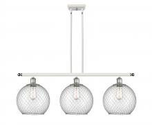 Innovations Lighting 516-3I-WPC-G122-10CSN - Farmhouse Chicken Wire - 3 Light - 37 inch - White Polished Chrome - Stem hung - Island Light