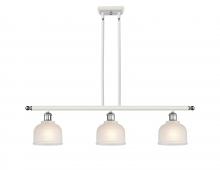Innovations Lighting 516-3I-WPC-G411 - Dayton - 3 Light - 36 inch - White Polished Chrome - Stem hung - Island Light