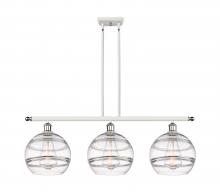 Innovations Lighting 516-3I-WPC-G556-10CL - Rochester - 3 Light - 37 inch - White Polished Chrome - Stem hung - Island Light