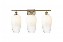 Innovations Lighting 516-3W-AB-G484-7OP - Brookhaven Flute - 3 Light - 27 inch - Antique Brass - Bath Vanity Light