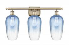 Innovations Lighting 516-3W-AB-G484-7SB - Brookhaven Flute - 3 Light - 27 inch - Antique Brass - Bath Vanity Light