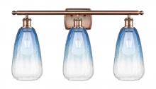 Innovations Lighting 516-3W-AC-G480-6SB - Brookhaven Almond - 3 Light - 26 inch - Antique Copper - Bath Vanity Light