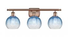 Innovations Lighting 516-3W-AC-G483-8SB - Brookhaven Globe - 3 Light - 28 inch - Antique Copper - Bath Vanity Light