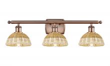 Innovations Lighting 516-3W-AC-NBD2-75-NAT - Bristol Natural II - 3 Light - 28 inch - Antique Copper - Bath Vanity Light