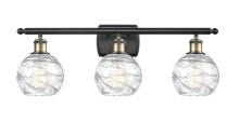 Innovations Lighting 516-3W-BAB-G1213-6CL - Athens Deco Swirl - 3 Light - 26 inch - Black Antique Brass - Bath Vanity Light