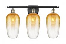 Innovations Lighting 516-3W-BAB-G484-7AM - Brookhaven Flute - 3 Light - 27 inch - Black Antique Brass - Bath Vanity Light